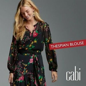 CAbi Thespian Floral Long Sleeve Blouse - Style 5706 - Medium